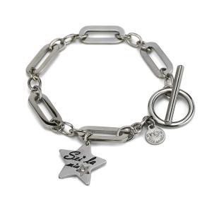 My/br45 pulsera de cadena ovalada plana con estrella