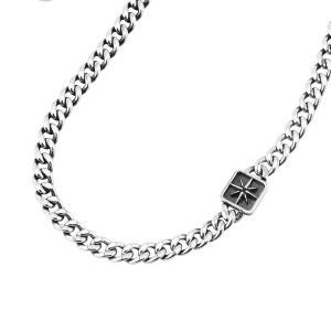 Mgr131 collar con cadena groumette y rosa de los vientos central