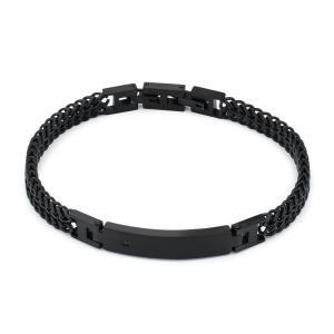 Pulsera para hombre con circonita cúbica negra