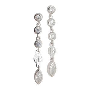 Pendientes con colgantes de circonitas talla diamante