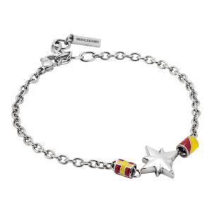 Pulsera de acero con rosa de los vientos y decoración esmaltada