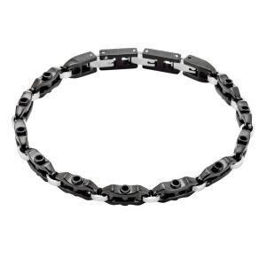 Pulsera de acero y pvd negro