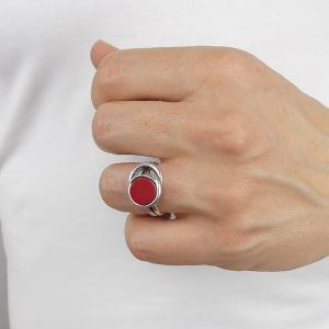 Anillo nudo con ágata roja