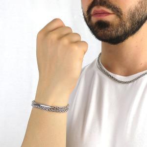 Pulsera de cadena entrelazada con placa