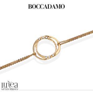 Pulsera de cadena doble bañada en oro amarillo con decoración