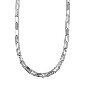 Collar de cadena rectangular grande con detalle en color oro amarillo