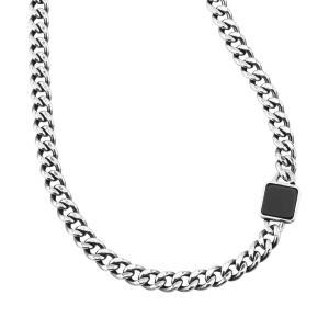 Mgr129n collar con cadena groumette y central de ónix