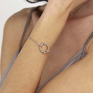 Pulsera con decoración torchon y circonitas