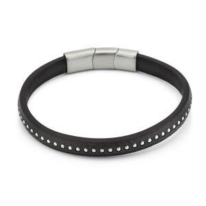 Pulsera para hombre de cuero oscuro