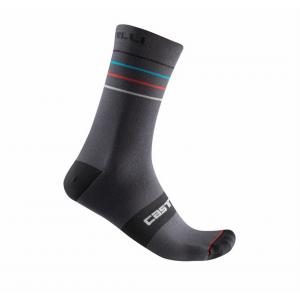 Calzino endurance 15 sock grigio scuro blu rosso