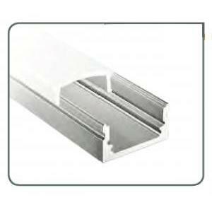 Profilo superficie in alluminio c. bianco 2 mt io39239