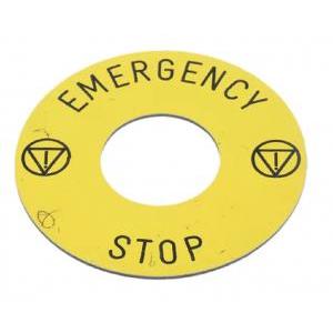 Etichetta circolare emergency stop zb6y7330