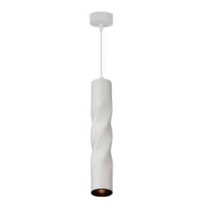 Lampada sospensione hanging fixture gu10 alluminium white body 5.5x30cm