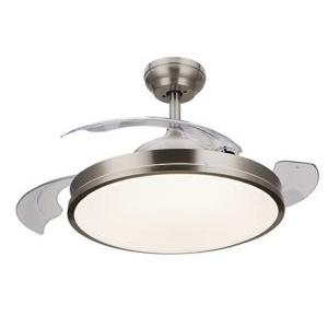 Ventilatore da soffitto mod. atlas lampada led dc  nickel bliss 40855500