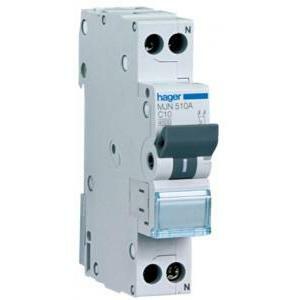 Interruttore automatico per comando e protezione 1p+n 6a 4.5ka c 1 modulo mjn506a