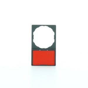 Portaetichetta+etichetta standard con etichetta senza marcatura con fondo nero o rosso