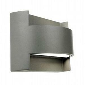 Illuminazione da parete applique in alluminio diffusore inferiore e superiore grigio esterno 415/16