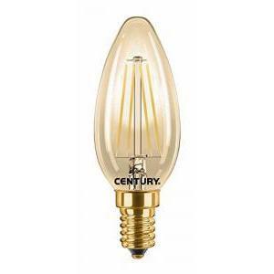 Lampada candela liscia led filamento incanto epoca vintage 4w e14 2200k 320lm