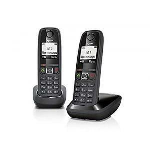 Set duo telefono cordless+1 aggiuntivo chiamate tra interni /interfono trasferimento chiamata nero as405duo