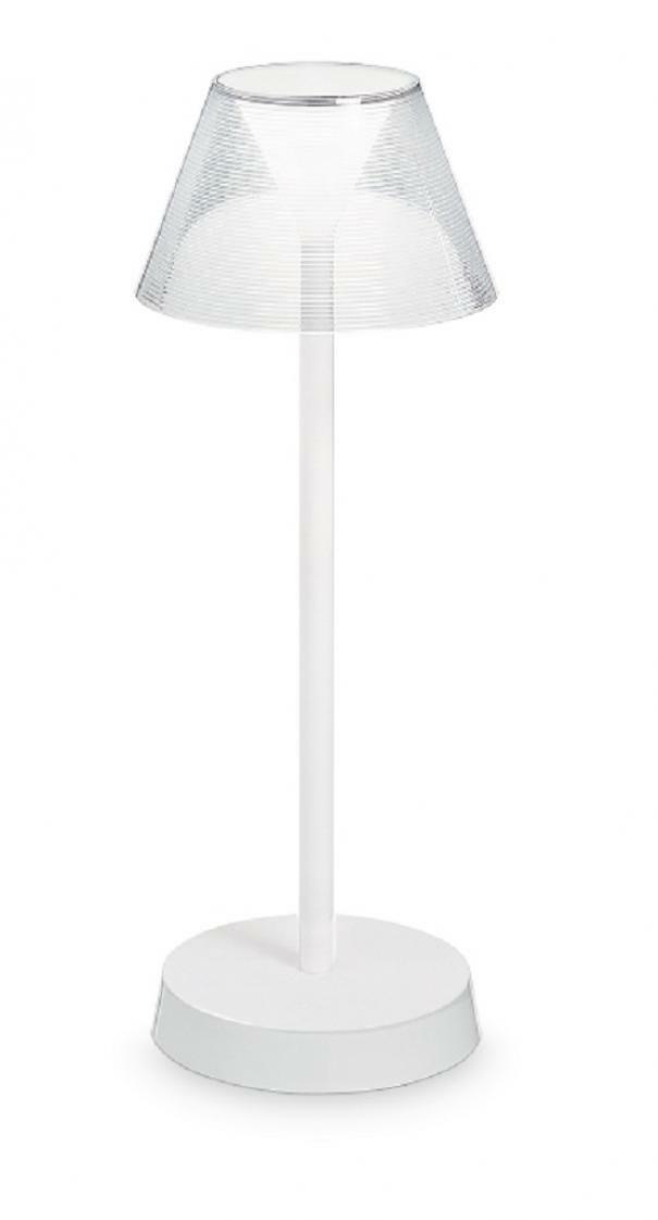 ideal lux ideal lux lampada da tavolo lolita tl bianco ricaricabile