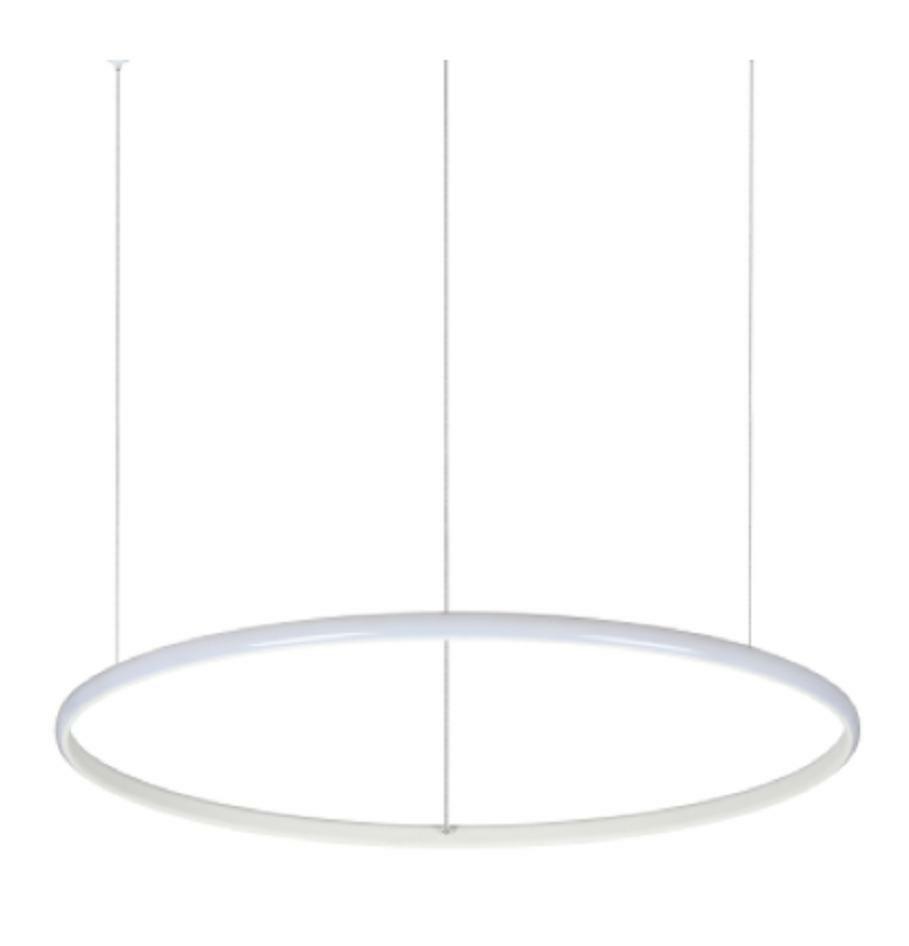 ideal lux ideal lux lampada sospensione mod. hulahoop sp d060 anello bianco led 30w 258775