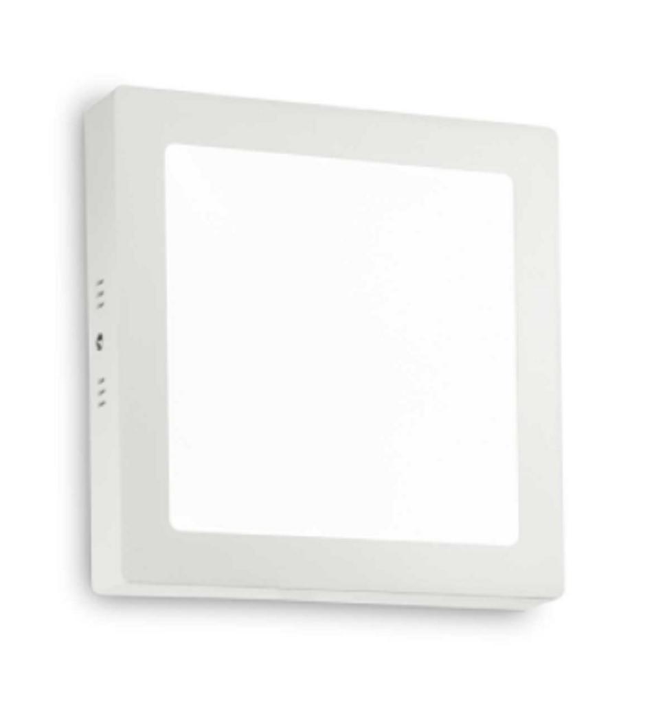 ideal lux ideal lux lampada universal 18w applique mod. square bianco 138640