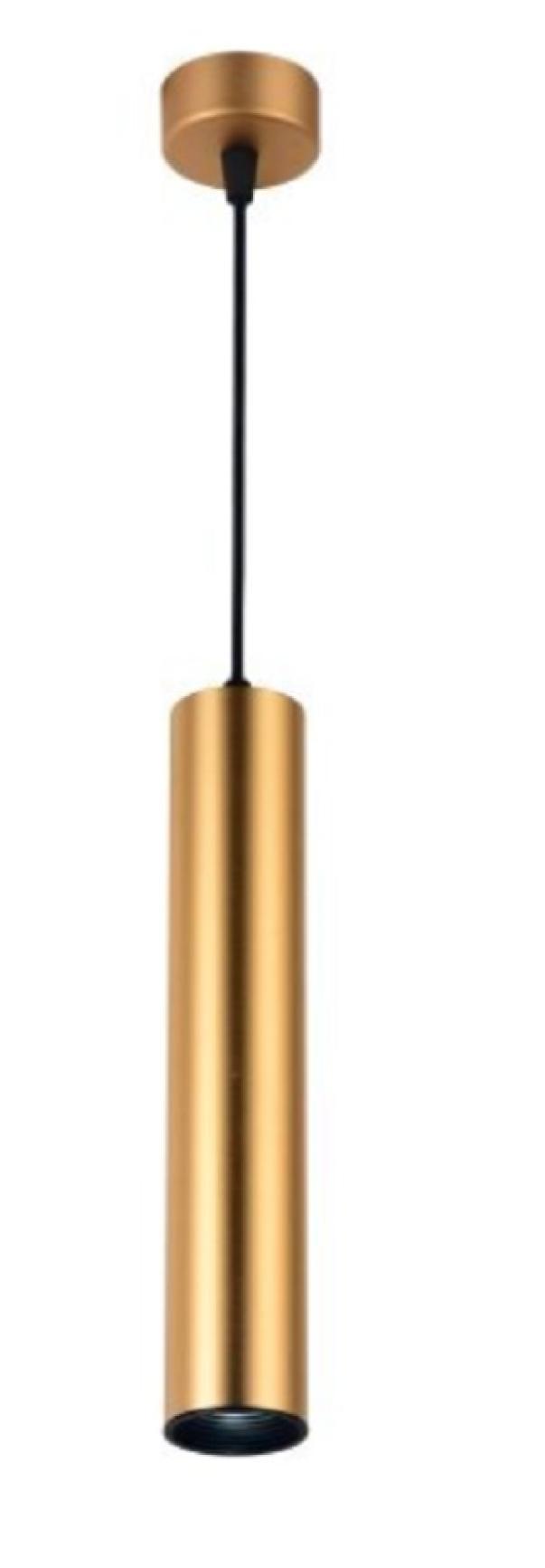 optonica led optonica led lampada sospensione hanging fixture gu10 aluminium gold body 5.5x30cm 9064