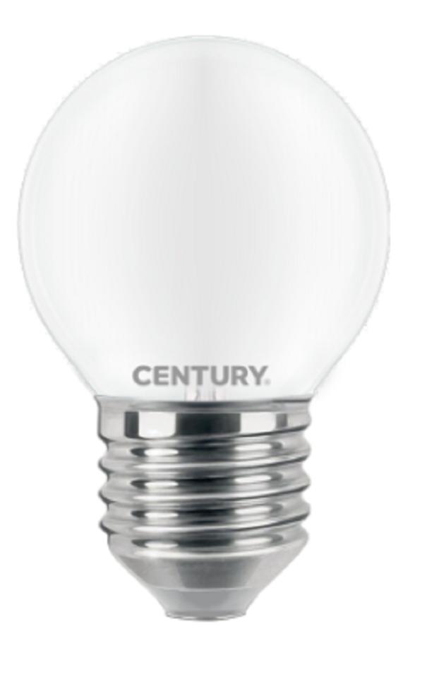 century century lampade a filamento led incanto saten sfera - 4w - e27 - 3000k insh1g-042730