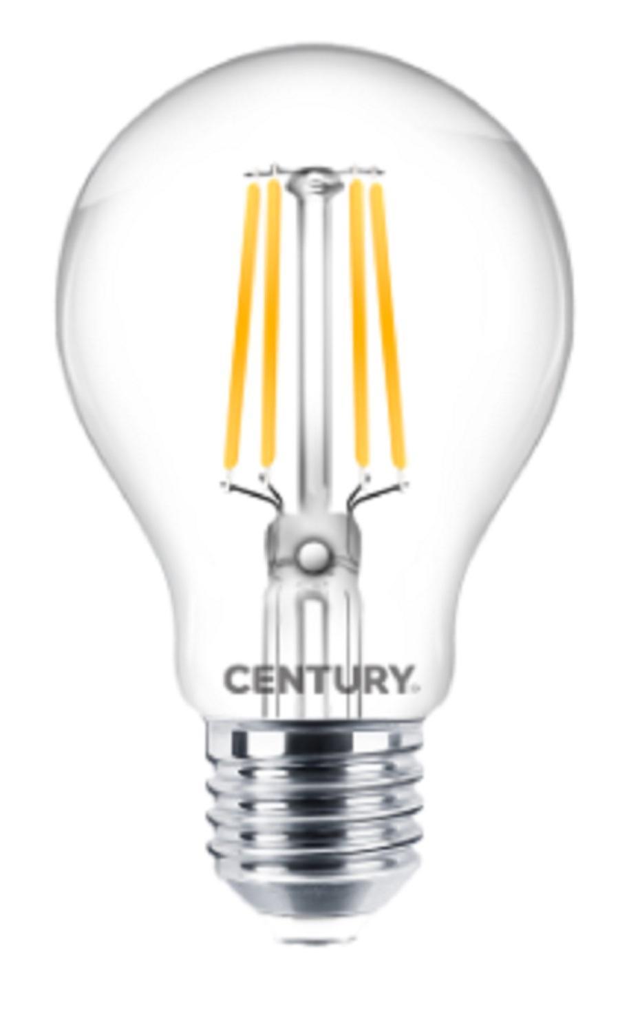 century century lampada filamento led incanto chiara goccia a60 8w e27 4000k ing3-082740