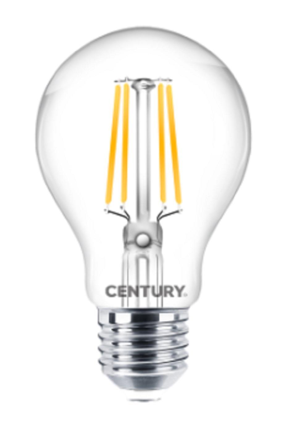century century lampada filamento led incanto chiara goccia a60 12w  e27 2700k