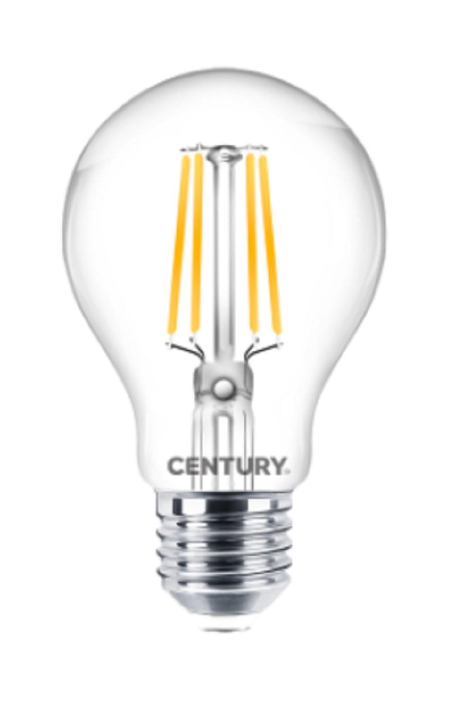century century lampada a filamento led incanto chiara goccia a60  8w e27 2700k ing3p-082727