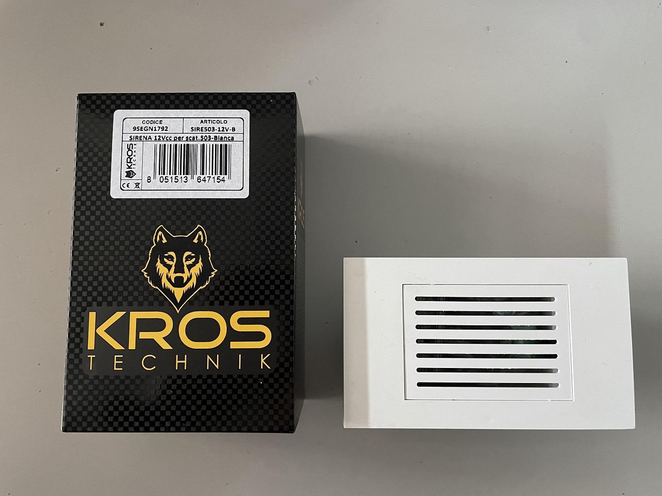 kros elettronica kros elettronica sire503 12v-b sirena incasso bianca 9segn1792