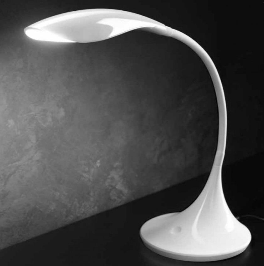 gea luce gea luce lampada da tavolo flessibile bianco.4,5w 3000k 480lm gls002