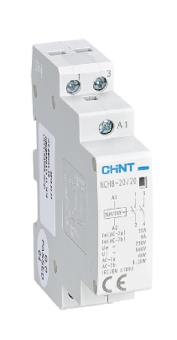 chint chint nch8-20.20/230 - contattore modulare  20a 2na 230vac 1m 256054