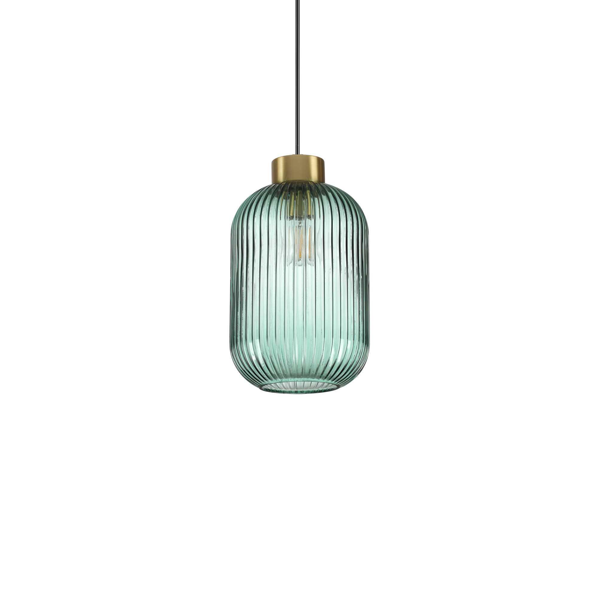 ideal lux ideal lux lampada da soffitto mod. mint-1 sp1 in vetro soffiato verde 248554
