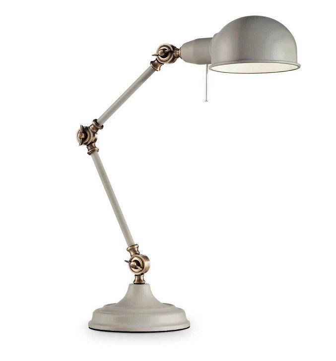 ideal lux ideal lux lampada da tavolo  truman tl1 grigio 145204