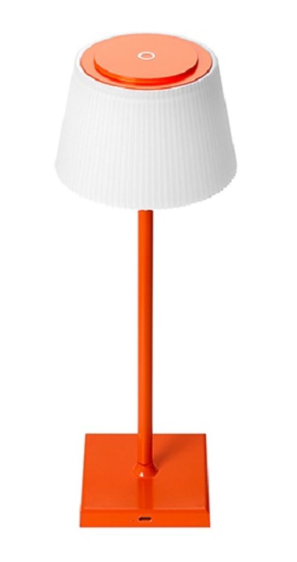 iolume iolume lampada da tavolo 346 ricaricabile arancione mod. soleana io64003