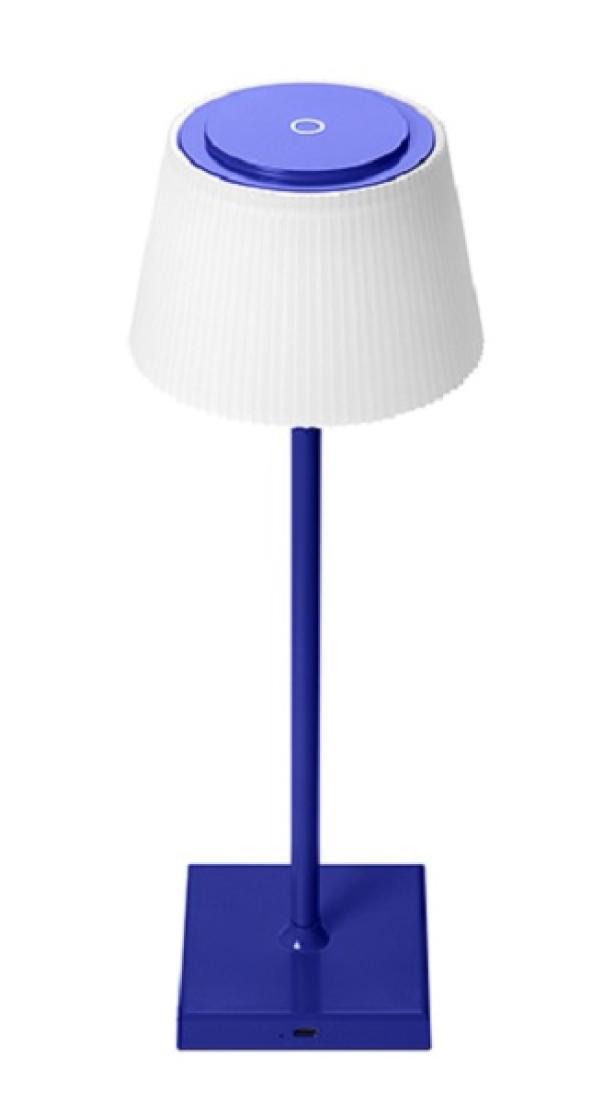 iolume iolume lampada da tavolo 346 ricaricabile blu modello soleana io64004