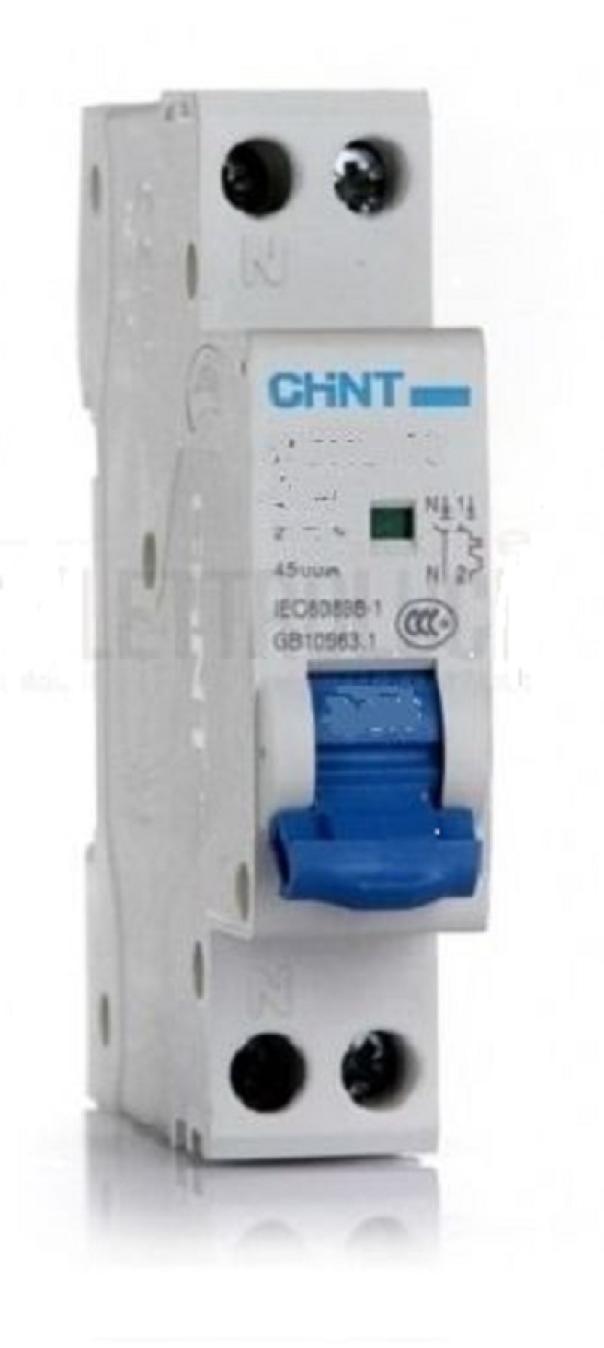 chint chint nb2le/c10-1pn-6-ac30 -  interruttore magnetotermico differenziale  1p+n c10a 30ma 6ka 1m 689001