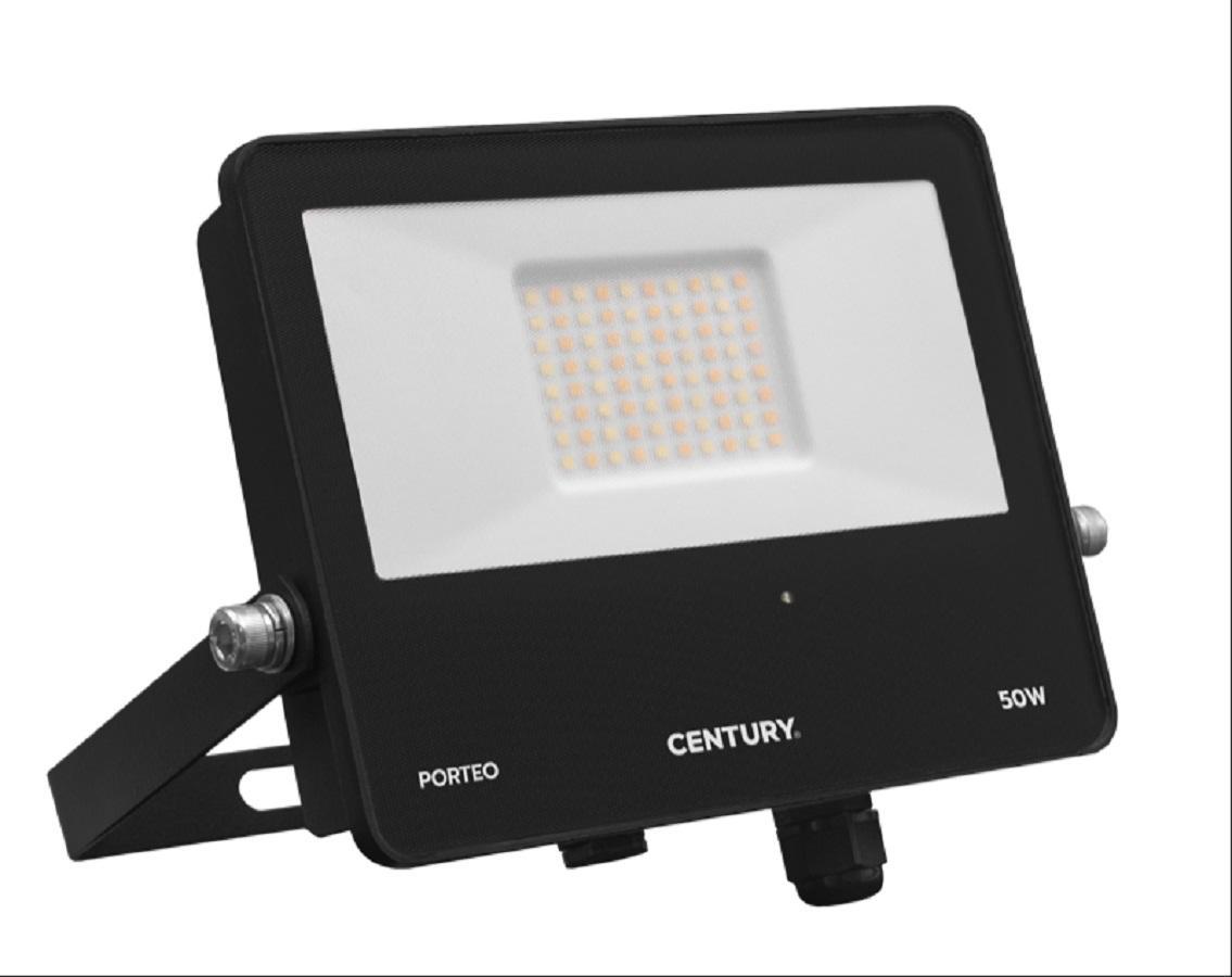 century century proiettore led porteo sensor nero 50w 3/4/6,5k 5000 lm ptones-509500