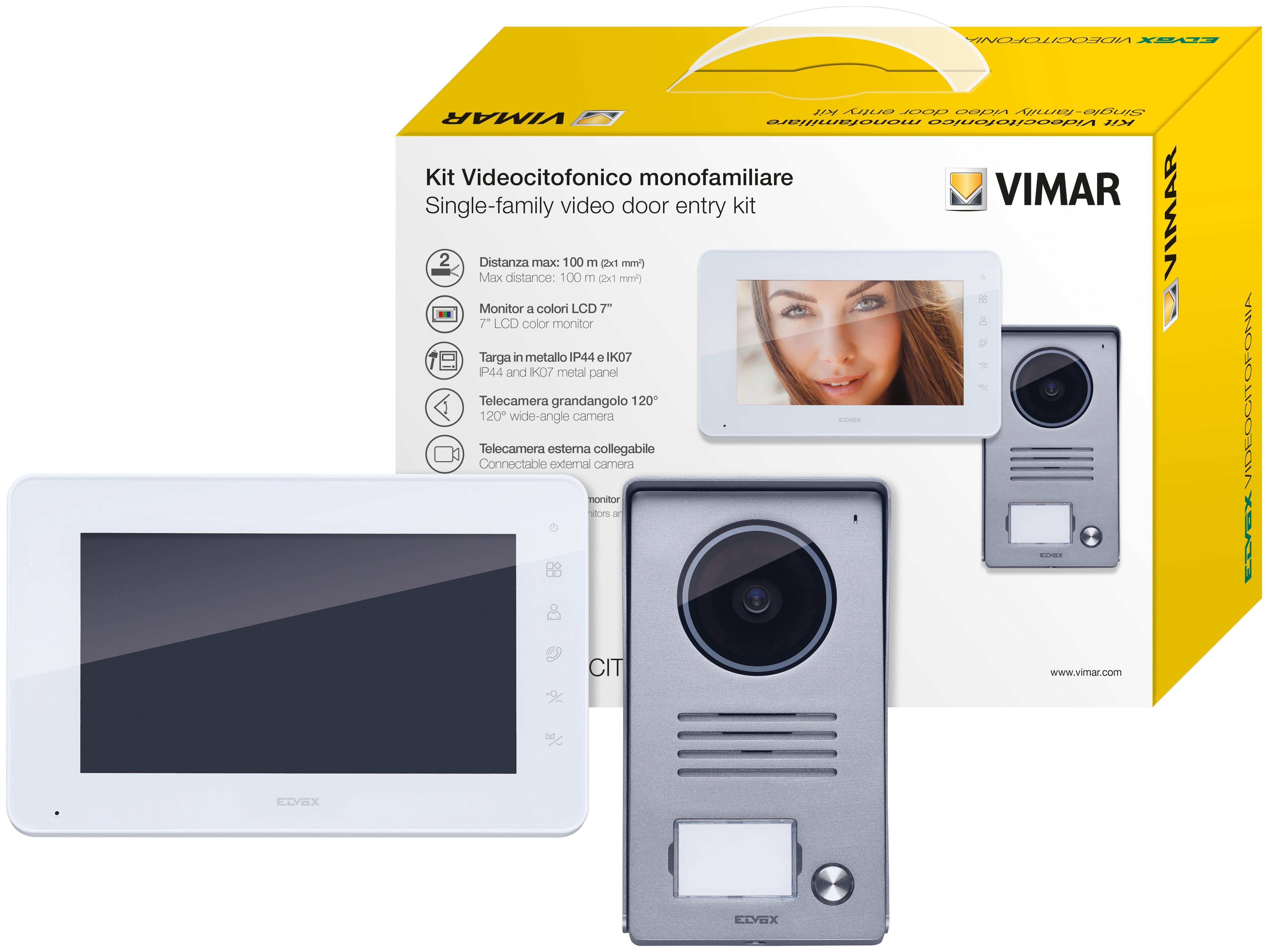 vimar vimar kit videocitofono monitor vivavoce colori 7 lcd k40910
