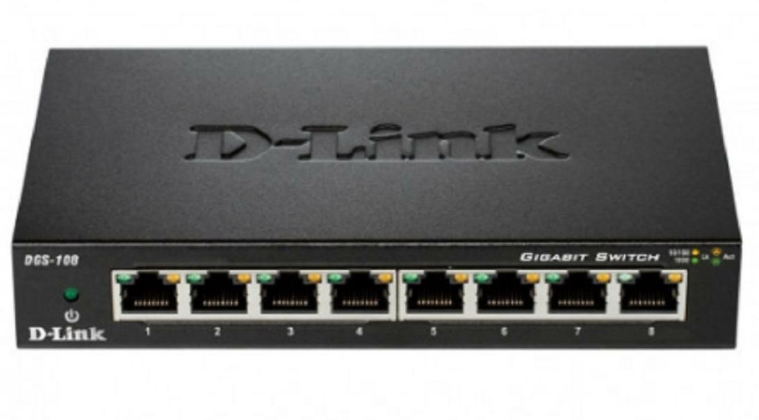 di-link di-link switch 8 porte 10/100/1000 dgs108