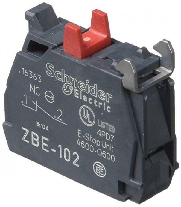 schneider schneider elemento di contatto singolo con collegamento a vite serrafilo zbe102