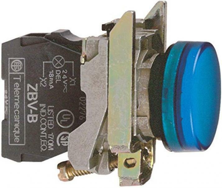 schneider schneider lampada spia blu led integrato 230v luce fissa xb4bvm6