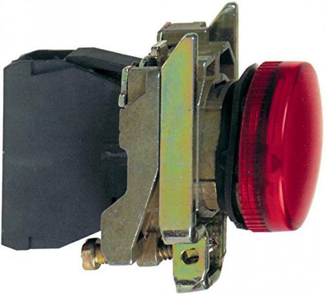 schneider schneider lampada spia rossa led integrato 230v luce fissa xb4bvm4