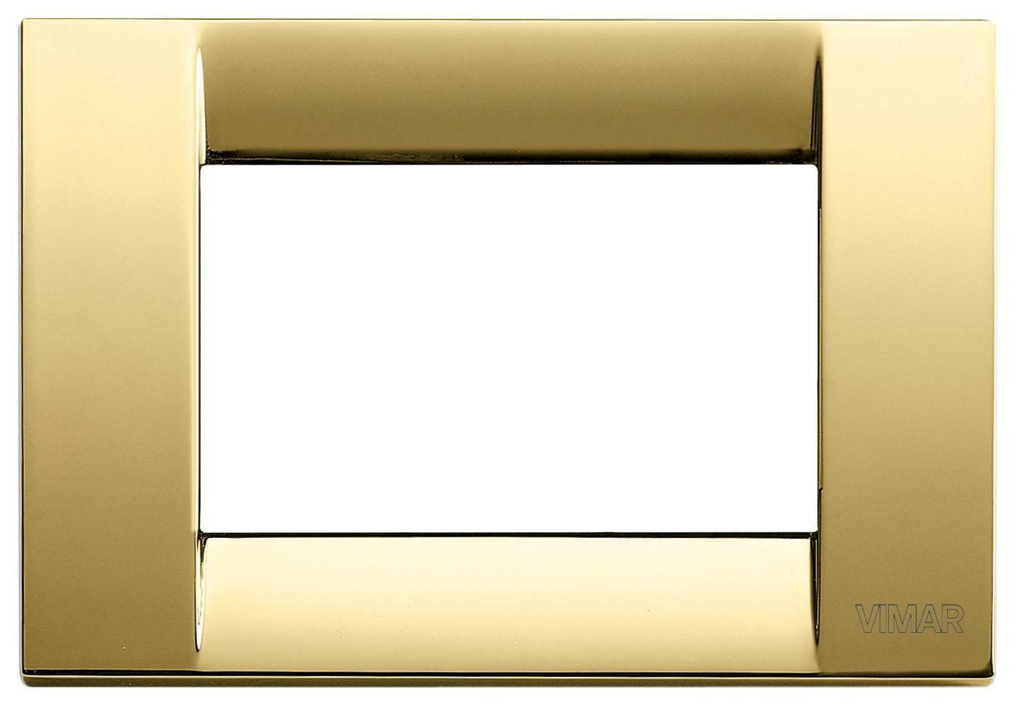 vimar vimar placca classica 3 moduli oro lucido 16733.32