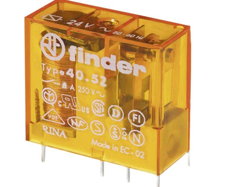 finder finder 1 rele' 2 scambi 8a (passo 5.0mm) 405282300000