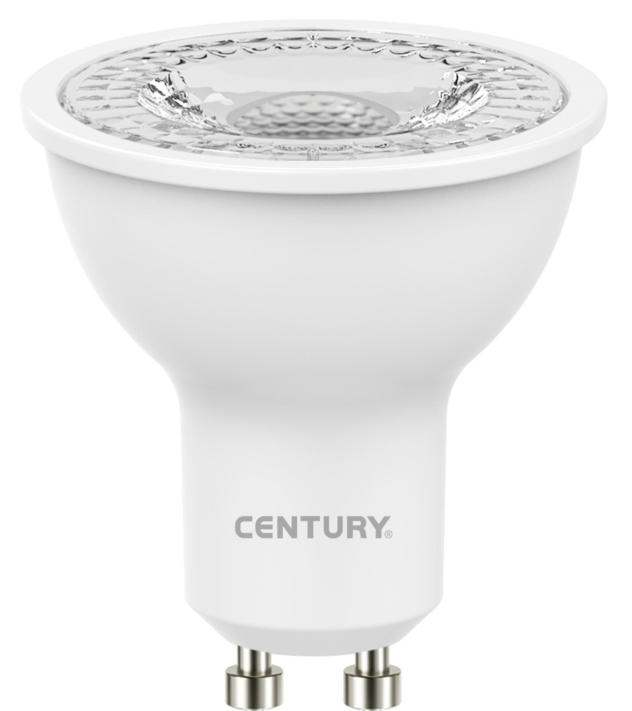 century century lampada spot led lexar  5w gu10 6500k 38° 380lm lx38-061060