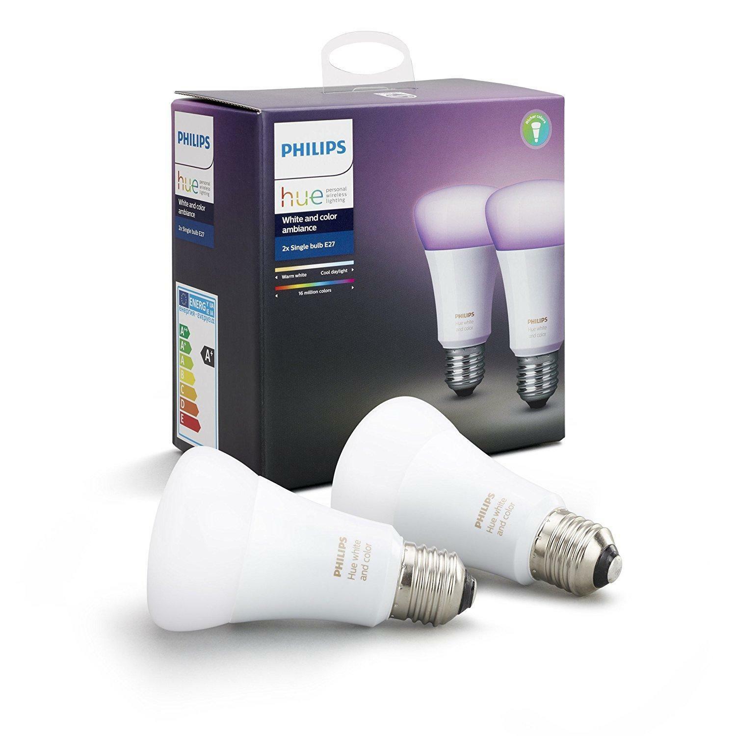 PHILIPS PHILIPS HUE WHITE AND COLOR AMBIANCE 2 LAMPADINE LED E27 72905200