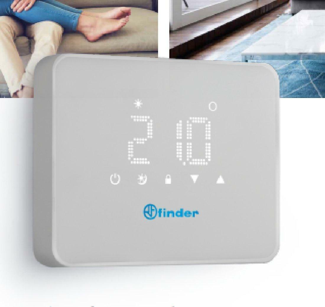 finder finder termostato ambiente bliss digitale 1t9190030000